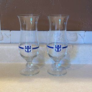 Vintage Royal Caribbean Cocktail Drink Glasses Set of 2